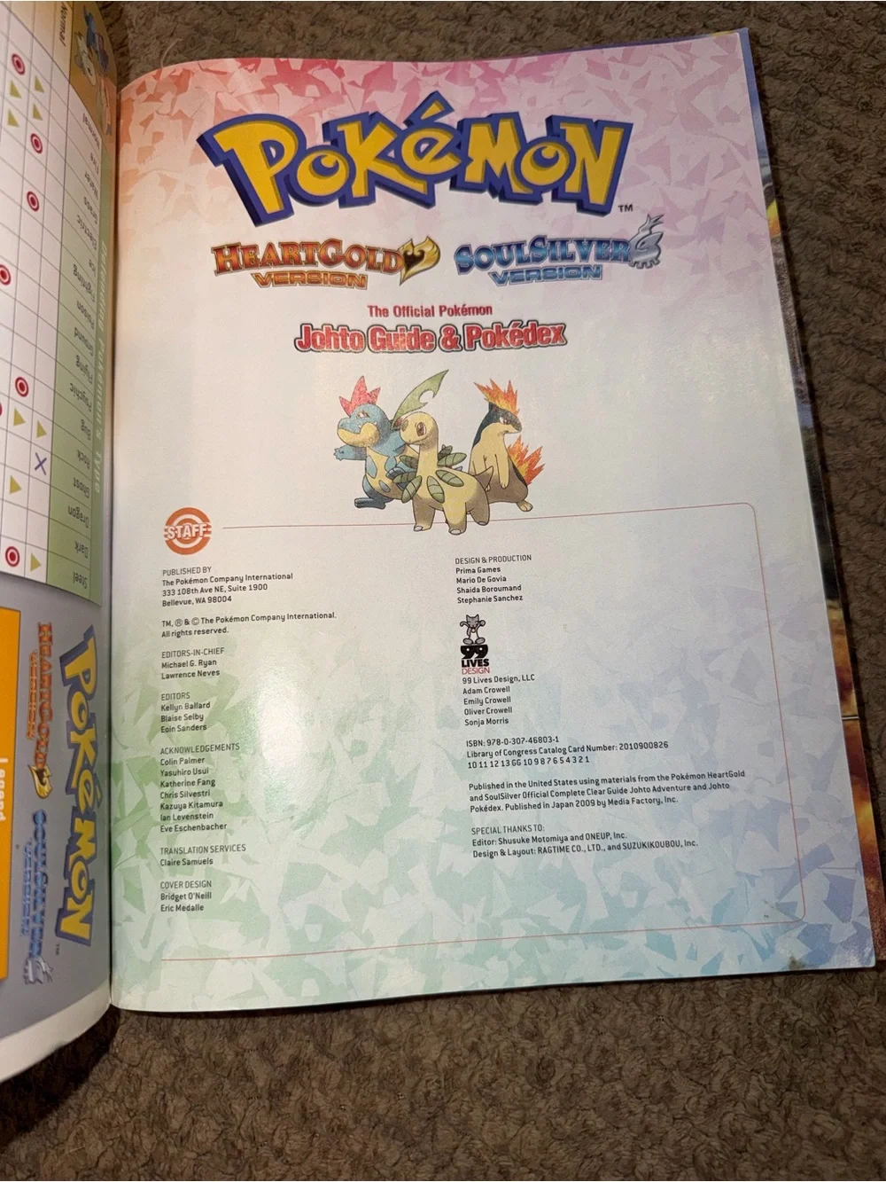 Pokémon HeartGold & SoulSilver Official Johto Guide & Pokédex with Map